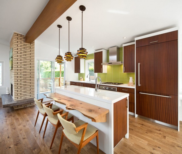 midcentury kitchen by Sarah Gallop Design Inc.