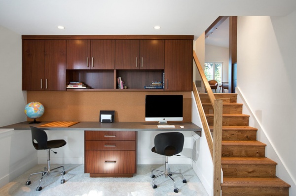 midcentury home office by Sarah Gallop Design Inc.