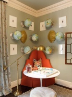Corner Chair in a Kids Room with Wall Mounted Globes and Round Table : Designers' Portfolio