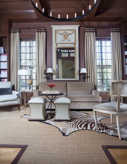 traditional family room by TY LARKINS INTERIORS