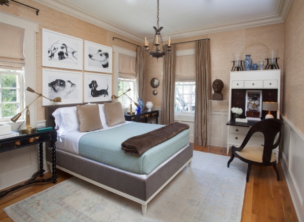 traditional bedroom by TY LARKINS INTERIORS