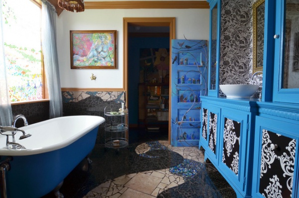 eclectic bathroom by Sarah Greenman