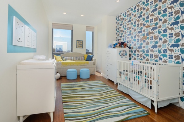 contemporary nursery by Hudson Place Realty