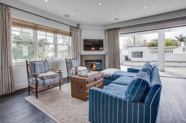 beach style living room by Luke Gibson Photography