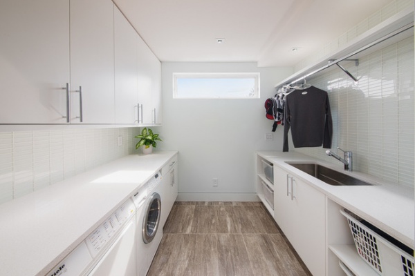 contemporary laundry room by Design First Appliances