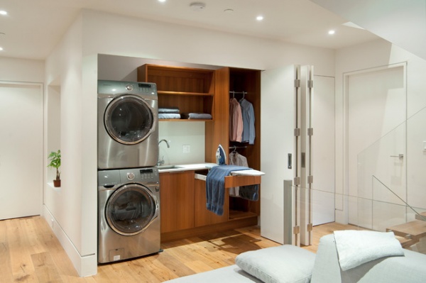 contemporary laundry room by Old World Kitchens & Custom Cabinets