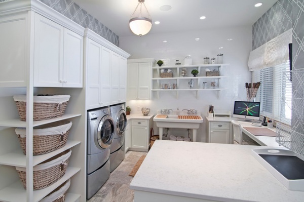 traditional laundry room by 360-Vip Photography