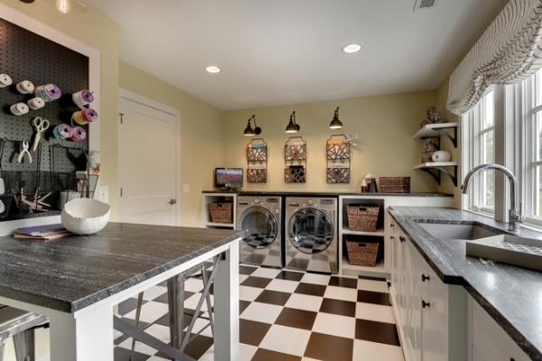 traditional laundry room by REFINED LLC