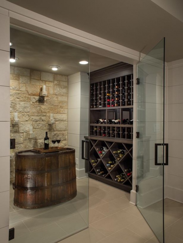 Clever Ideas Converge in Transitional Wine Cellar : Designers' Portfolio