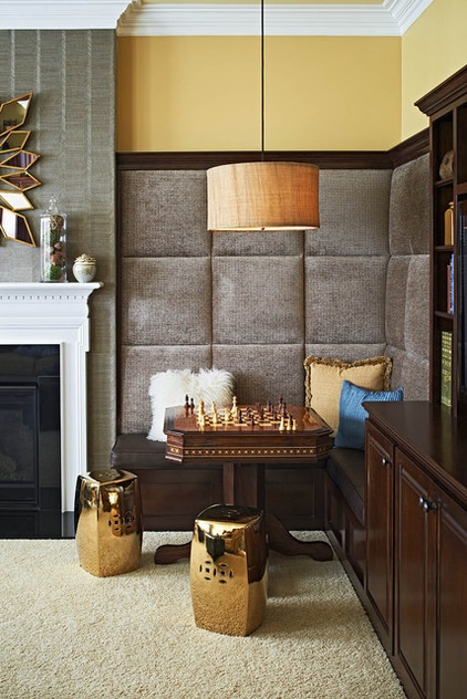 contemporary family room by Jennifer Harvey Interiors