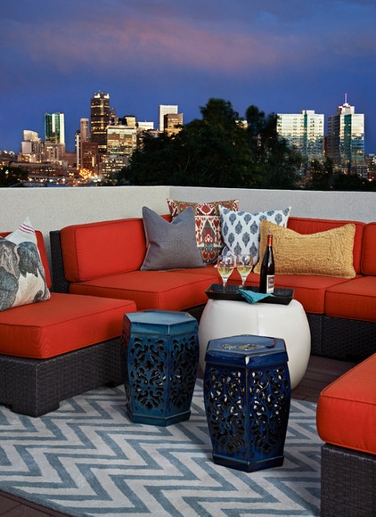 eclectic deck by Andrea Schumacher Interiors