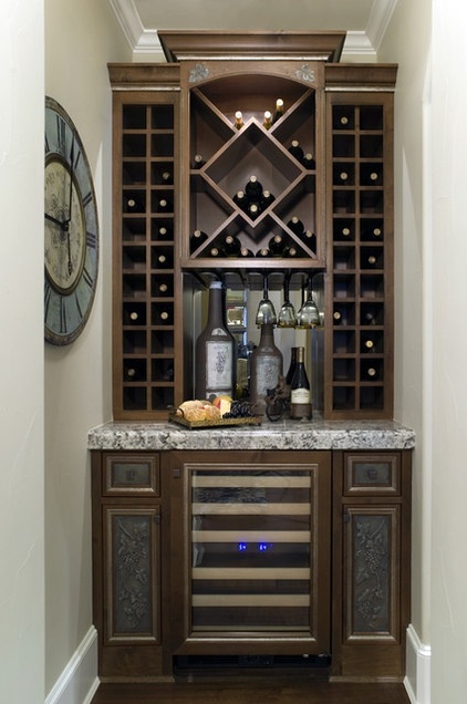 traditional wine cellar by Rockwood Cabinetry