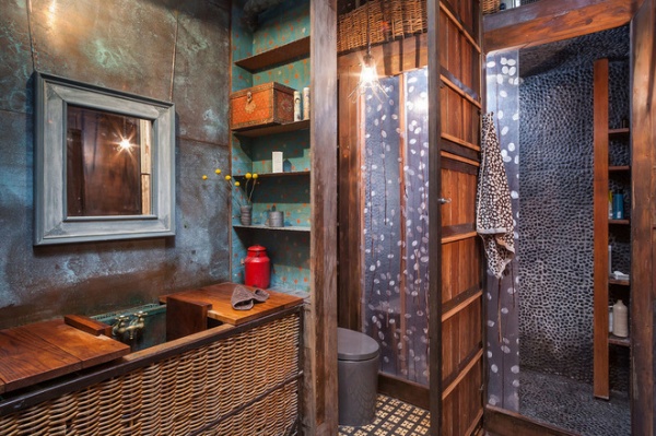 industrial bathroom by KuDa Photography