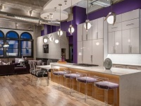 Oversized Kitchen Island With White Quartz Countertop : Designers' Portfolio