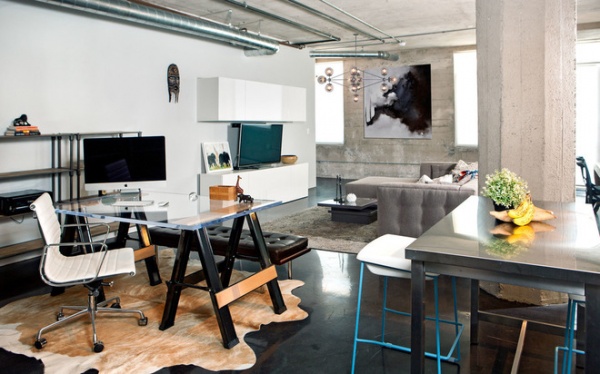 industrial home office by Caitlin & Caitlin Design Co.