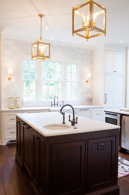 transitional kitchen by Keystone Millworks Inc