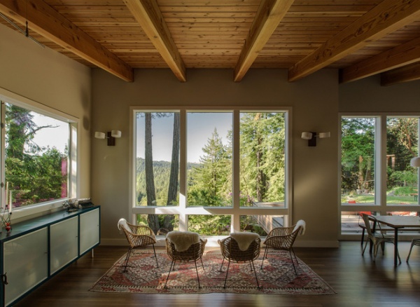 rustic living room by Boor Bridges Architecture