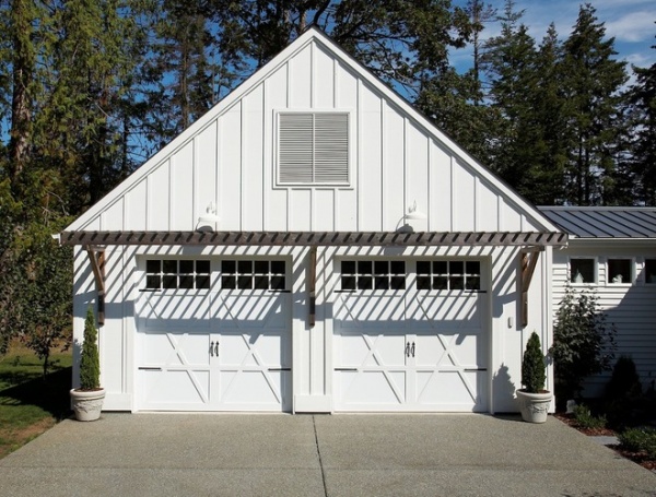 eclectic garage and shed by Dan Nelson, Designs Northwest Architects