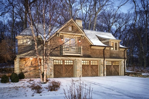 traditional garage and shed by Bosenberg and Company Landscape Architects