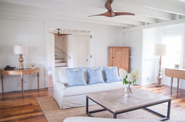 beach style living room by allee architecture + design, llc