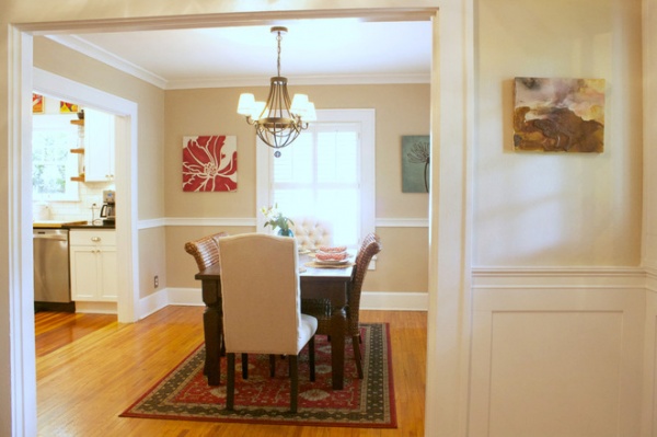 traditional dining room by Mina Brinkey