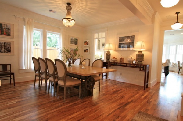 dining room 1920 Craftsman Rehab in Houston Heights Historic District