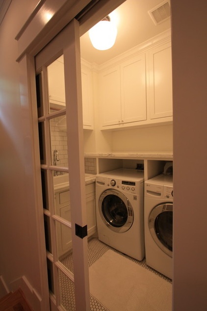 laundry room 1920 Craftsman Rehab in Houston Heights Historic District