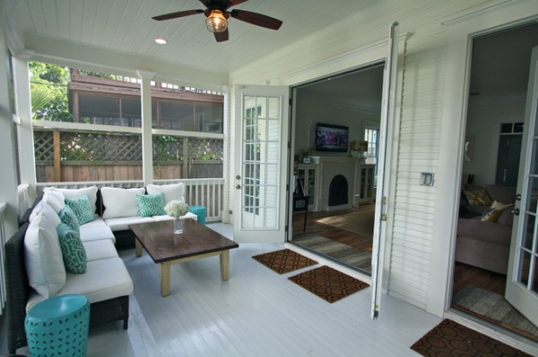 porch 1920 Craftsman Rehab in Houston Heights Historic District