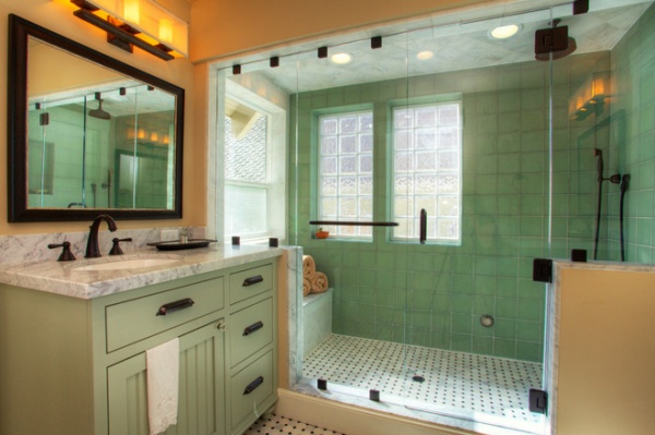 craftsman bathroom by Landmark Builders