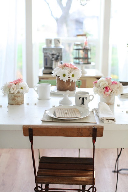 traditional dining room by Dreamy Whites