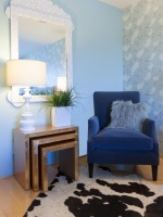 Gold Left Nesting Tables in Master Bedroom Nook : Designers' Portfolio