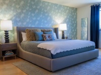 Cool Color Pallet in Eclectic Master Bedroom : Designers' Portfolio