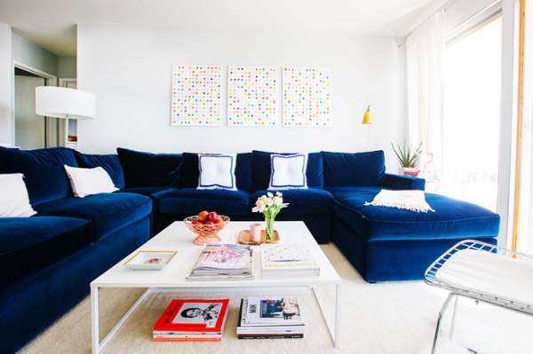 transitional living room by Nanette Wong