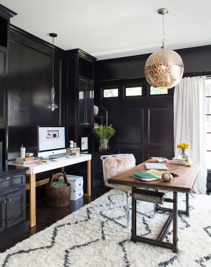 transitional home office by TerraCotta Properties