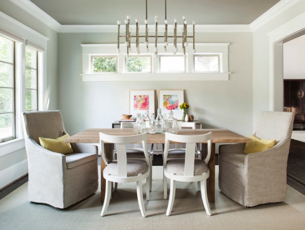 transitional dining room by TerraCotta Properties