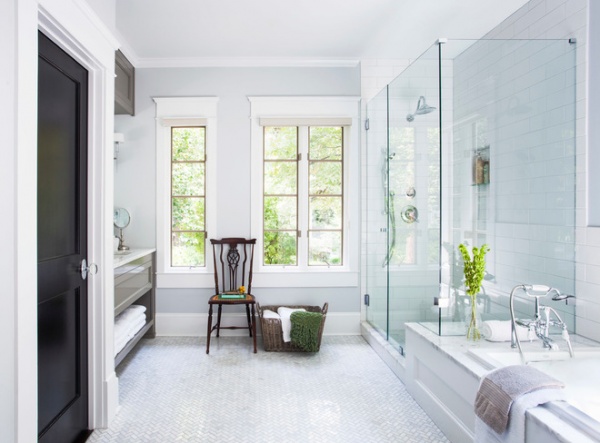 transitional bathroom by TerraCotta Properties