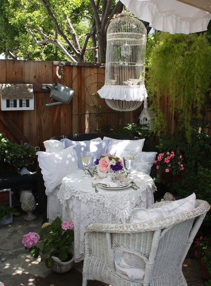 traditional patio by My Romantic Home