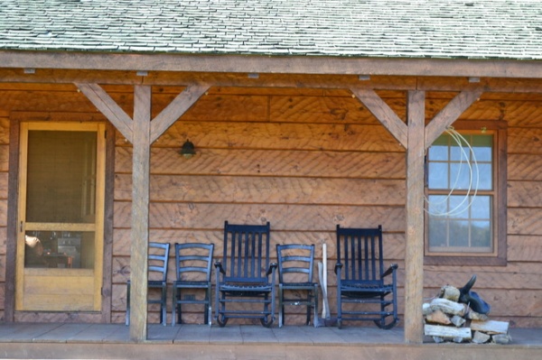 traditional porch Afton Virginia Cabin