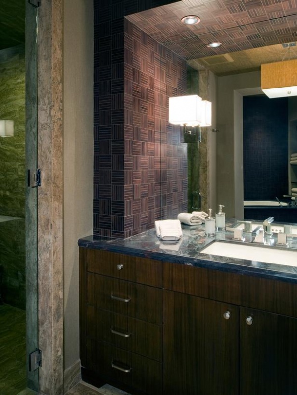 Unique Soffit Dresses Up Modern Bathroom : Designers' Portfolio