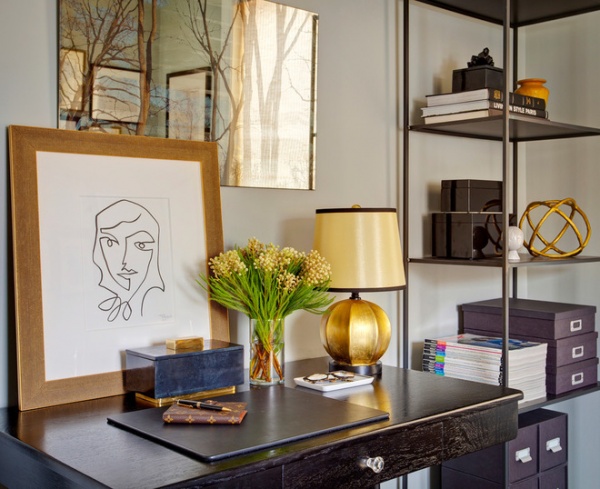 transitional home office by STUDIO GILD