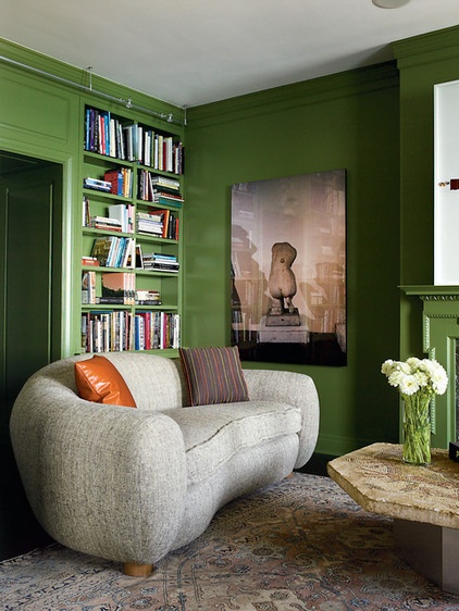 eclectic family room by Dirk Denison Architects