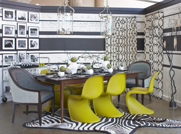 eclectic dining room by Cynthia Mason Interiors