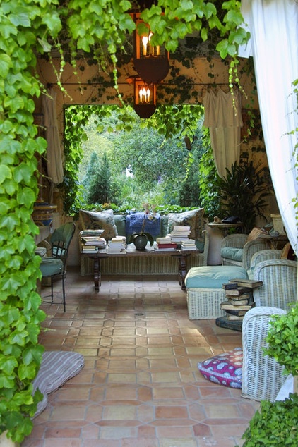 mediterranean patio by Margie Grace - Grace Design Associates