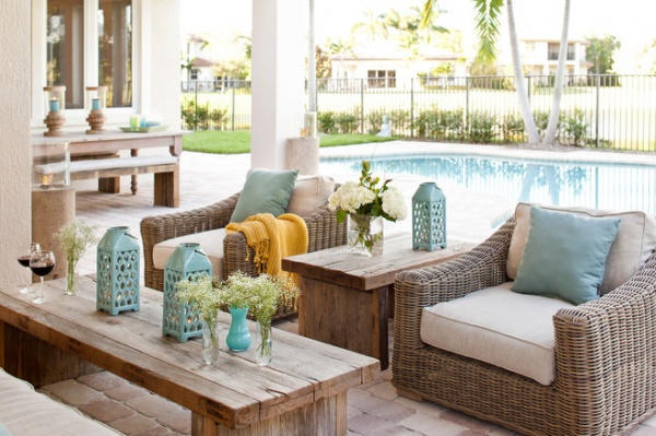 transitional patio by Krista Watterworth Design Studio