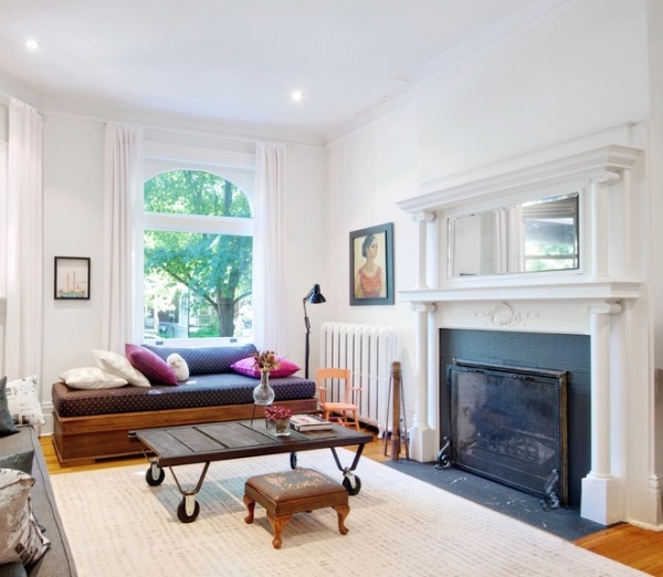 transitional living room by Andrew Snow Photography