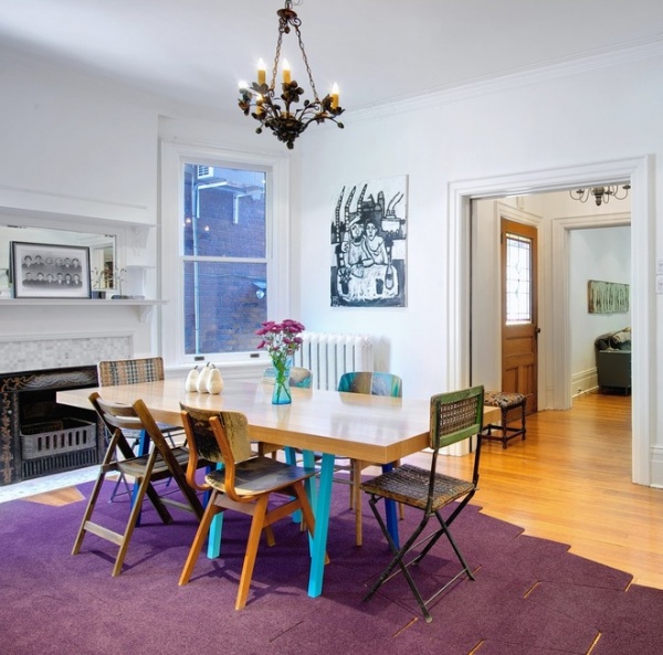 transitional dining room by Andrew Snow Photography