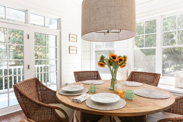 beach style dining room by Matthew Bolt Graphic Design