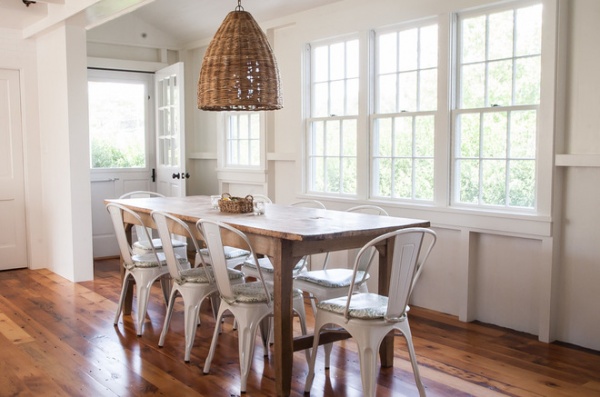 beach style dining room by allee architecture + design, llc