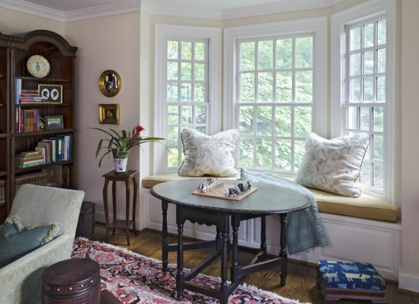 traditional family room by Kathy Corbet Interiors