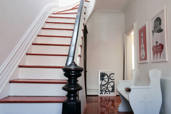 eclectic staircase by Laura Garner